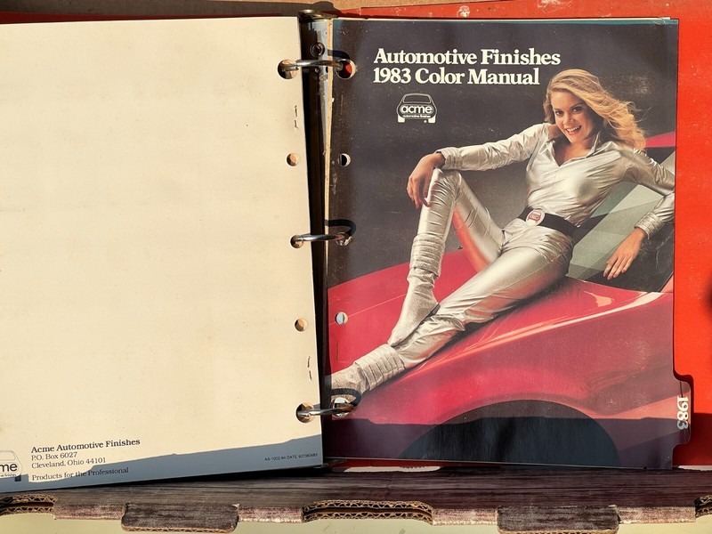 1983 1984 1985 1986 1987 1988 1989 ACME AUTOMOTIVE COLOR PAINT CHIP CODE BOOK. gallery