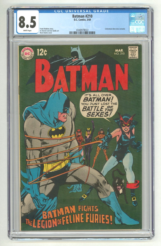 Batman #210 DC Comics CGC VFN Plus 8.5 – White Pages