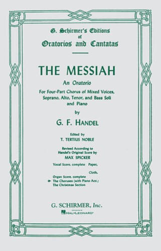 The Messiah: Chorus Parts – Piano – Paperback By Handel, George Frederick – GOOD