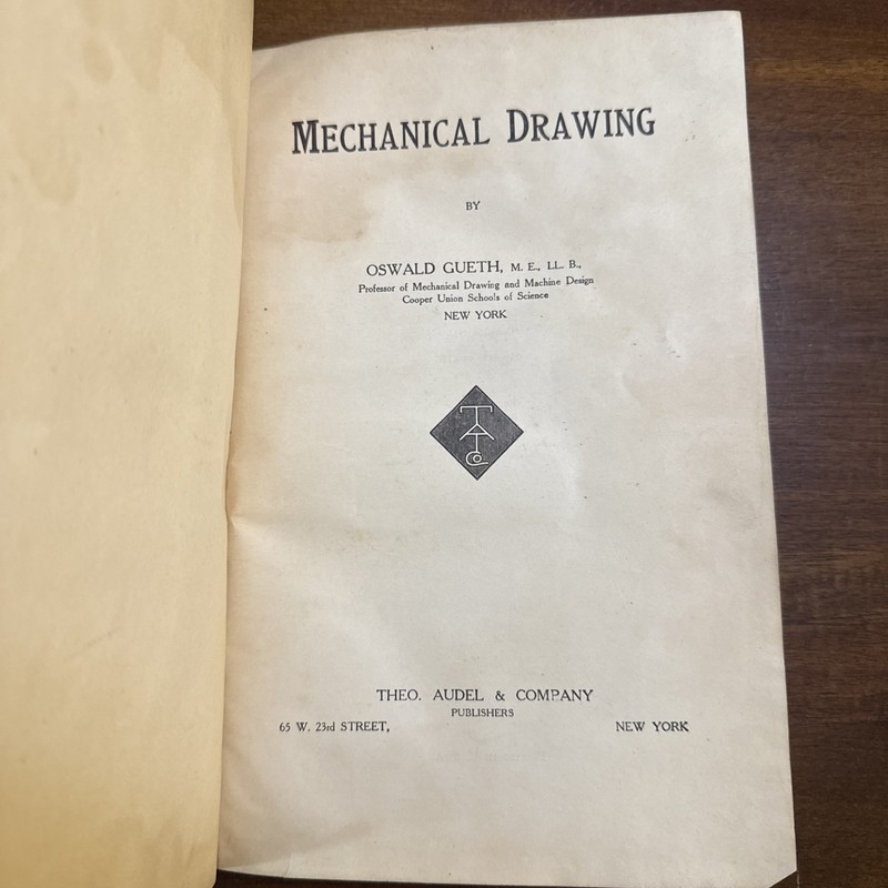 Audel’s Mechanical Drawing Guide 1927 Old Vintage Antique SC Book Illustrated