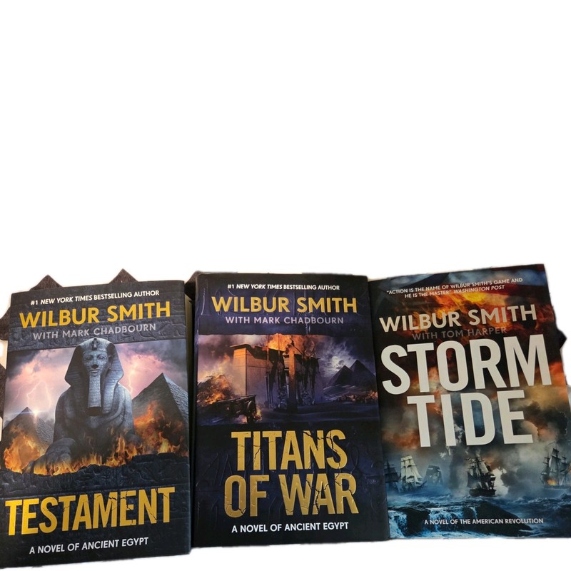 Wilbur Smith Testament / Titans of War / Storm Tide Hardcover Dust Jacket (EN)