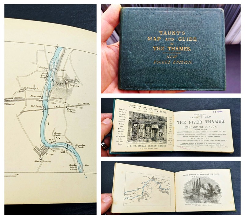 c.1881 – Taunt’s Map of the River Thames from Lechlade to London – [MAPS]