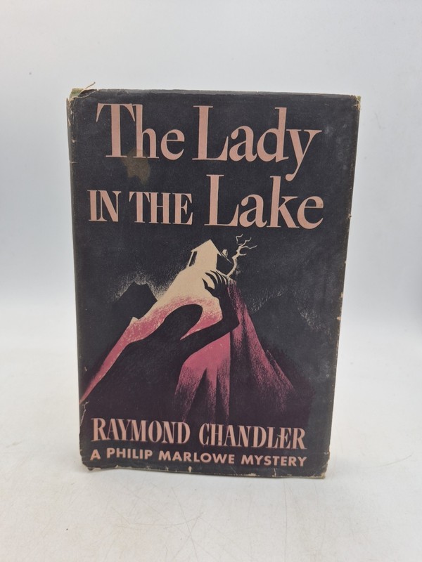 The Lady In The Lake by Raymond Chandler hardcover HCDJ 1943 Worn Read Desc.