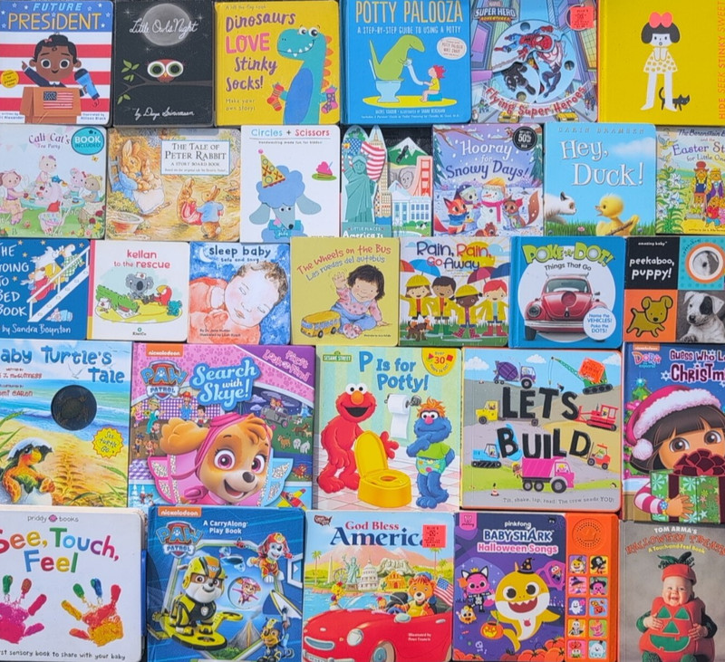RANDOM MIX Lot of 10 Pounds LBS Board Books Chunky BABY Toddler PRESCHOOL Bundle
