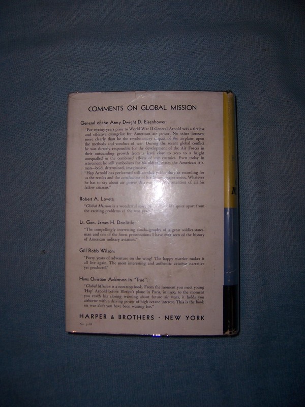 GLOBAL MISSION by H. H. Arnold/1st Ed/HCDJ/Military/WW II (1939-1945) gallery