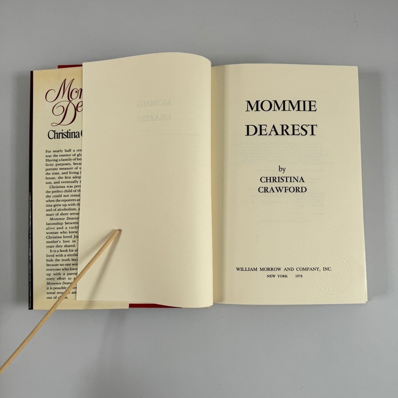 Mommie Dearest Christina Crawford 1978 First Edition First Print William Morrow gallery