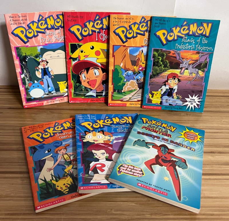 mixed Pokémon Lot of books – (6 and 2 in 1 book with Tattoos)