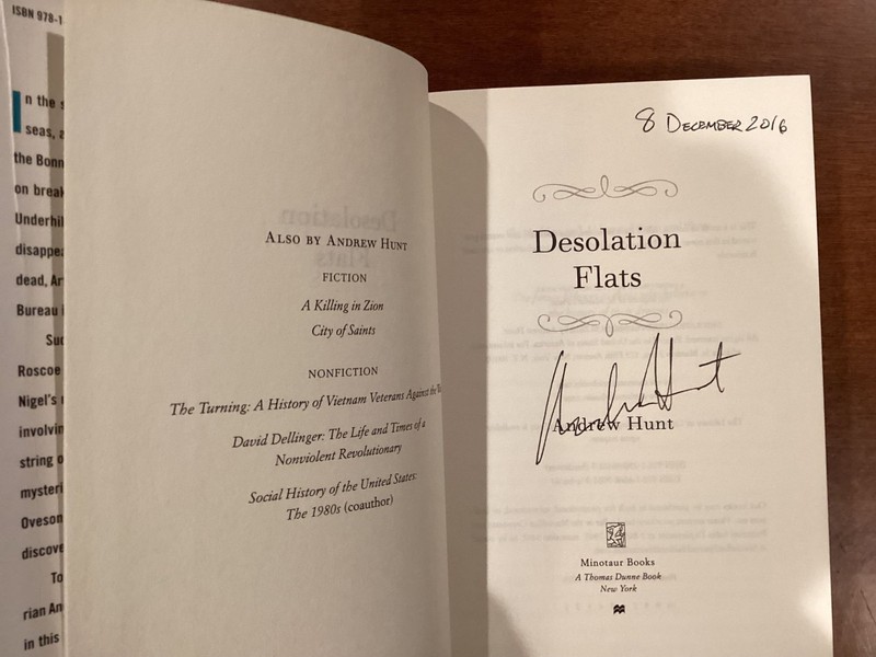 Andrew Hunt / Desolation Flats signed & dated 1st Edition 2016 gallery