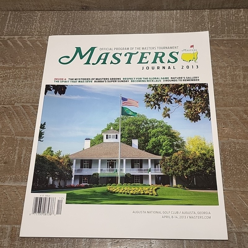 2013 Masters Journal – Official Program of the Masters Tournament Augusta Golf