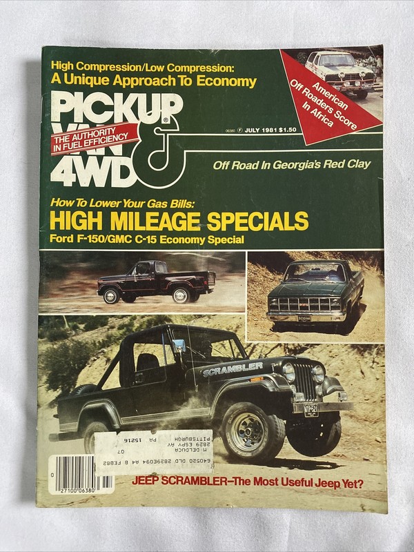 1981 July Pickup Van & 4WD Magazine Evaluating Crowed Mileage System (CP273)