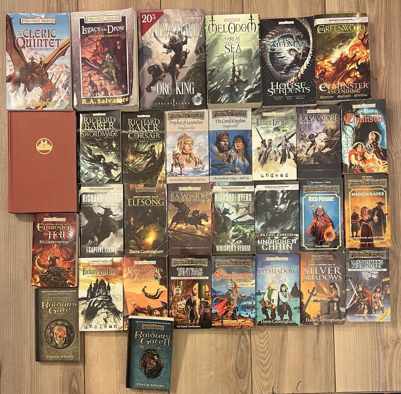 Lot Of 31 Vintage Forgotten Realms Book Lot Wizards Of The Coast Fantasy