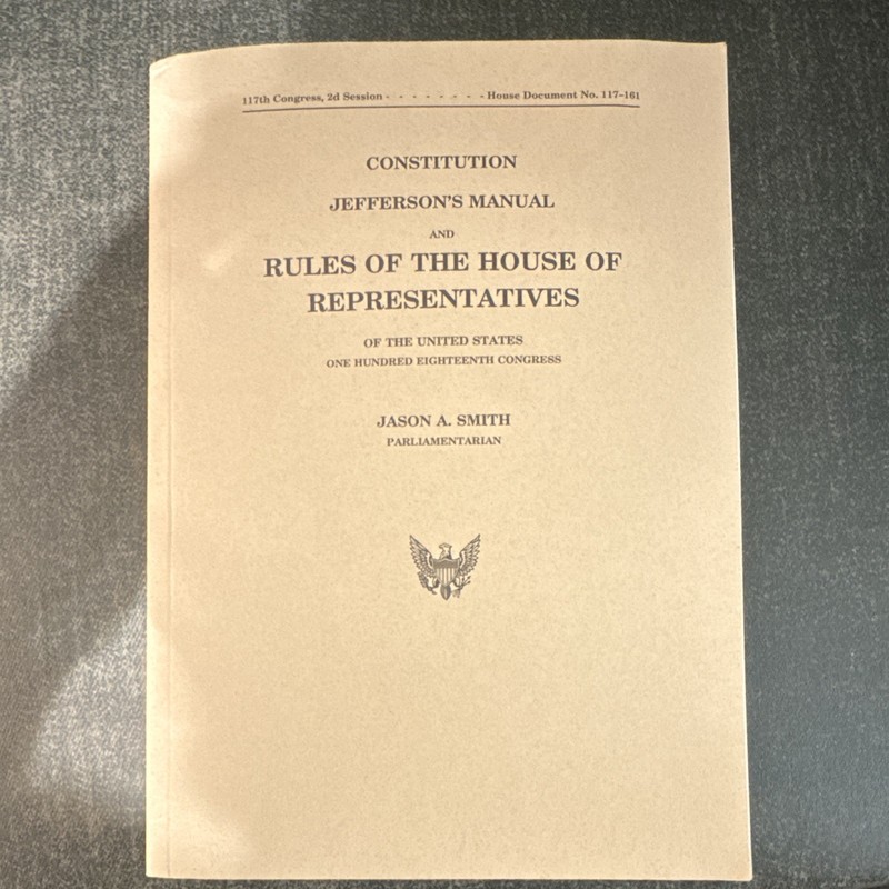 Constitution, Jefferson’s Manual & Rules of the House of Representatives – 117th