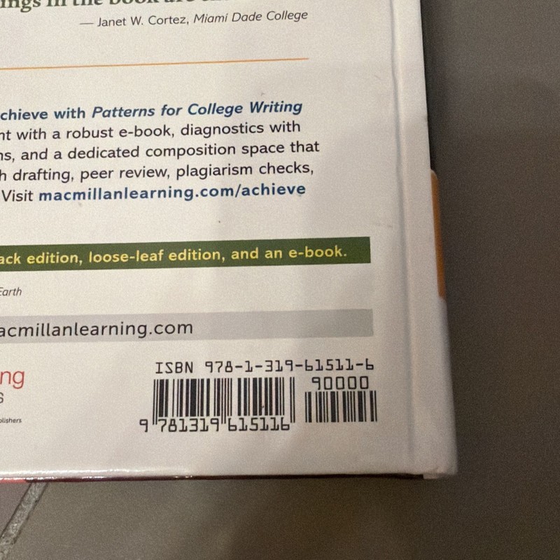 Patterns for College Writing:Rhetorical Reader 16th Kirszner/Mandela -Hardcover gallery