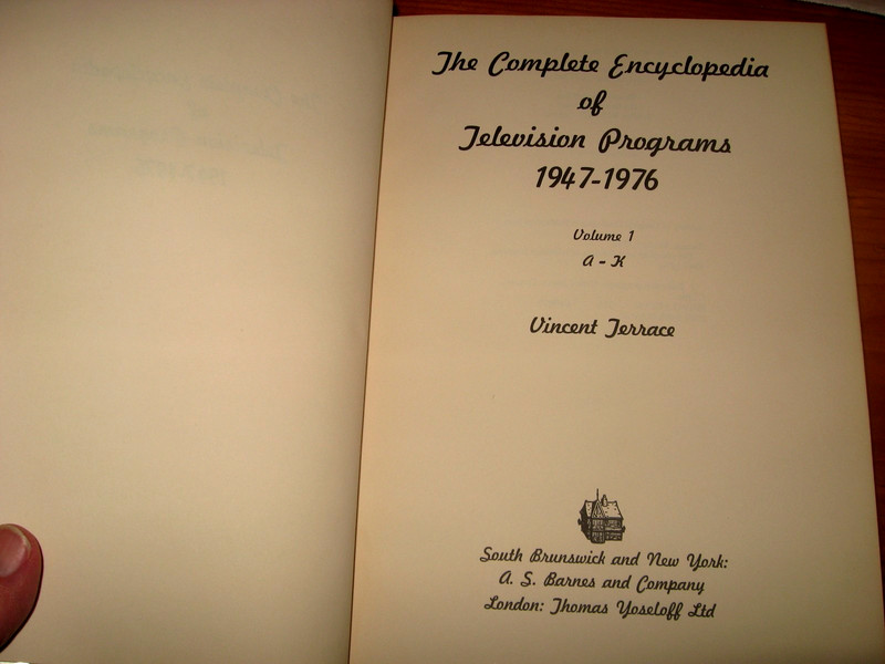 THE COMPLETE ENCYCLOPEDIA of TELEVISION PROGRAMS 1947-1976 2 volumes (HB 1976) gallery