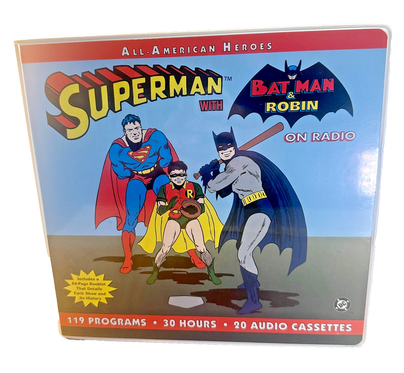 All-American Heroes Superman Batman Robin Radio Spirits 20 Cassette Set 1999 DC