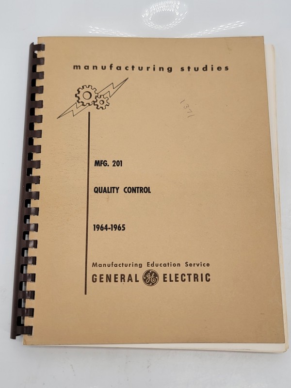 Manufacturing Education Service General Electric Studies GE MFG 201 1964-65