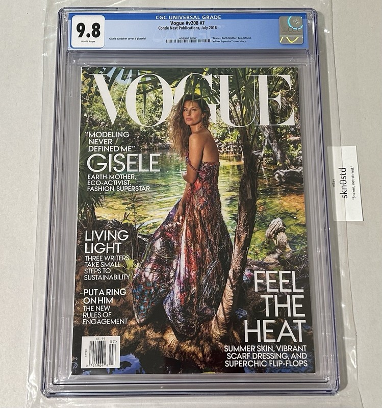 Vogue (Jul 2018) • CGC 9.8 fashion magazine • Gisele Bündchen gallery