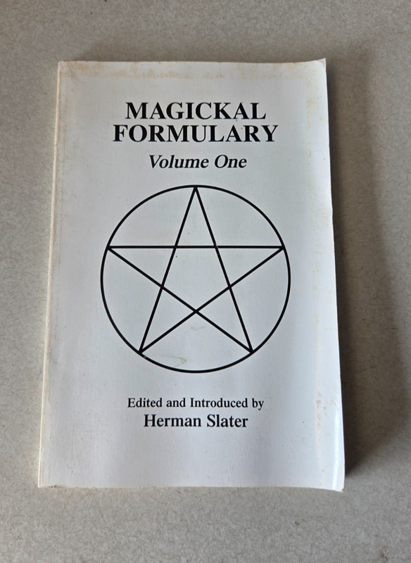 Magickal Formulary Volume One Herman Slater RARE Occult Book 1987