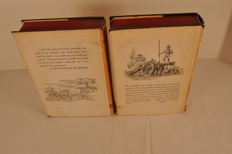 Kipling 1 & 2 w Dust Jacket Books set lot 1956, John Beecroft Richard M Powers gallery