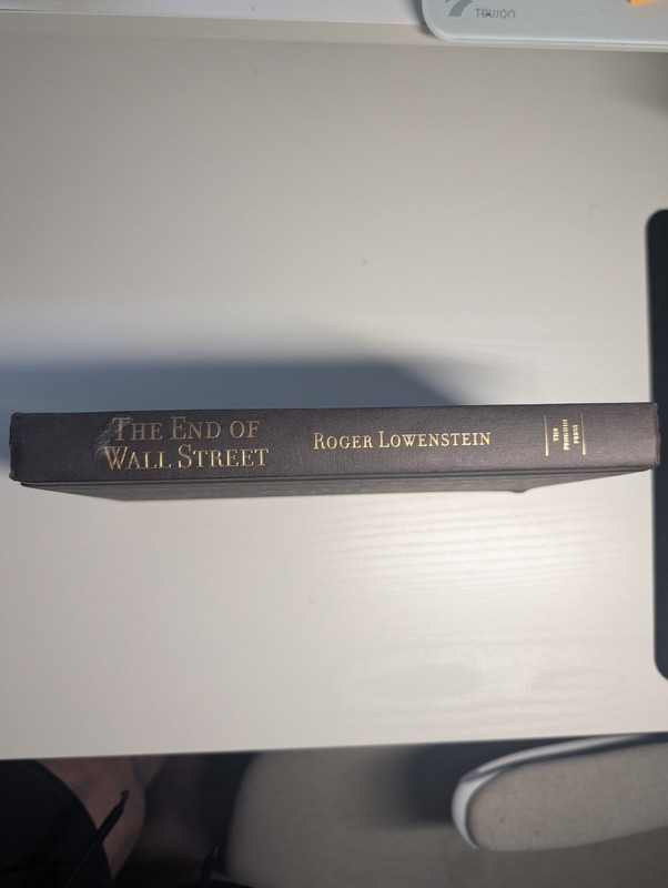 The End of Wall Street by Roger Lowenstein Hardcover The Penguin Press Signed gallery