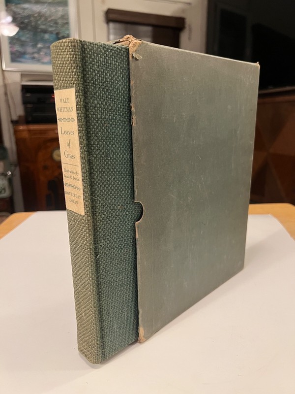 Walt Whitman Leaves of Grass 1940 Doubleday Doran Illustrated Vintage Slipcase