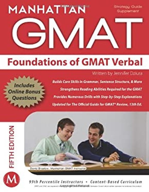 Foundations of GMAT Verbal Paperback Manhattan GMAT Staff