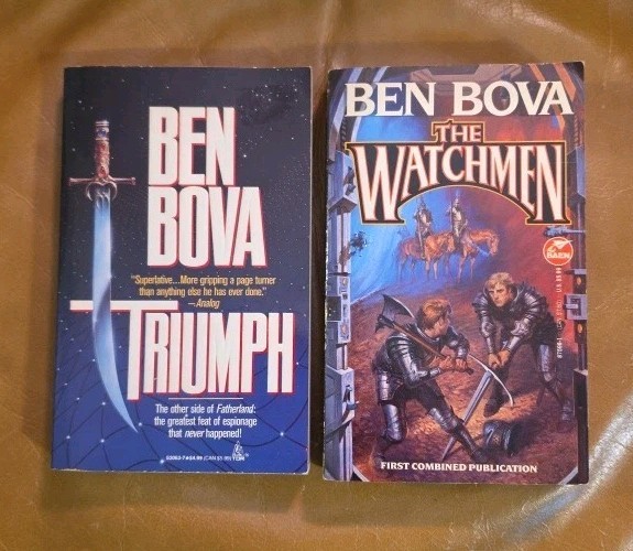 2 BEN BOVA SCIENCE & HISTORICAL FICTION BOOKS