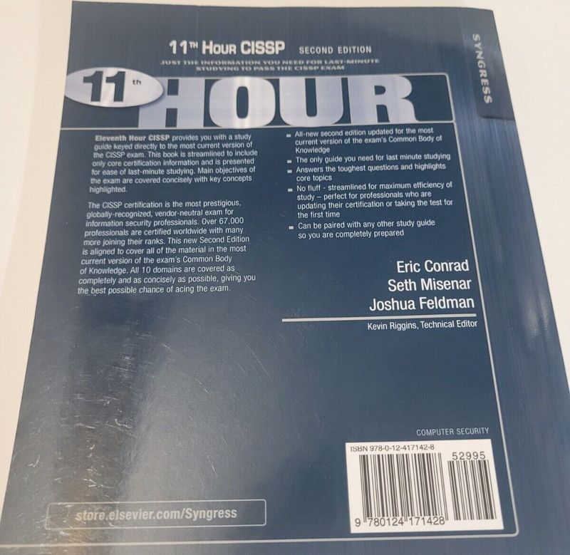 11th Hour CISSP Second Edition - Study/Learning - Study Guide gallery