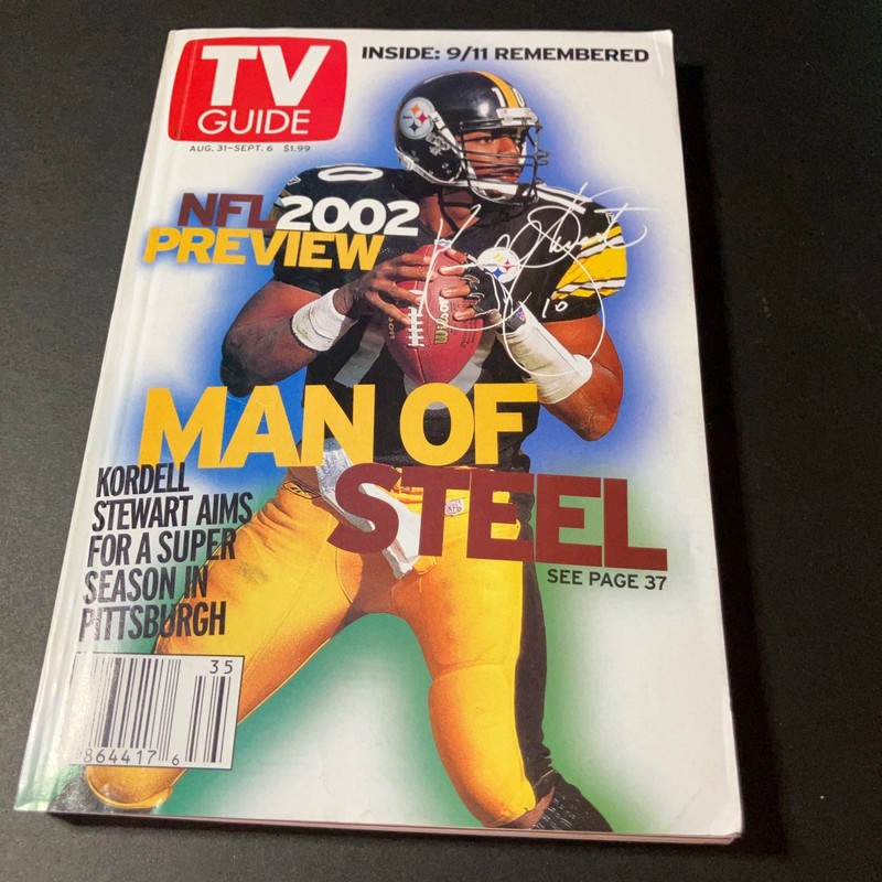 TV Guide ~ 2002 Pittsburgh Steelers ~ KORDELL STEWART Man of Steel ~NFL Preview