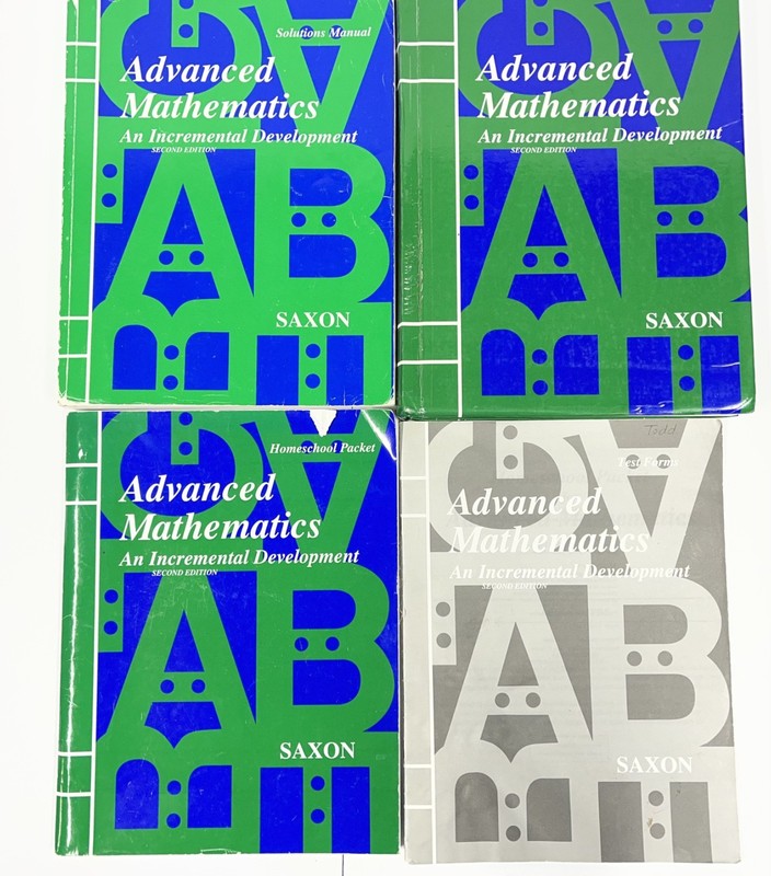 Saxon Advanced Math set 2nd edition Homeschool Packet Textbook Tests Solutions