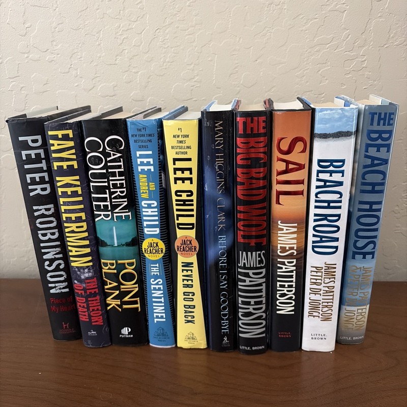 Mystery Thriller Book Lot of 10 – James Patterson, Lee Child & More