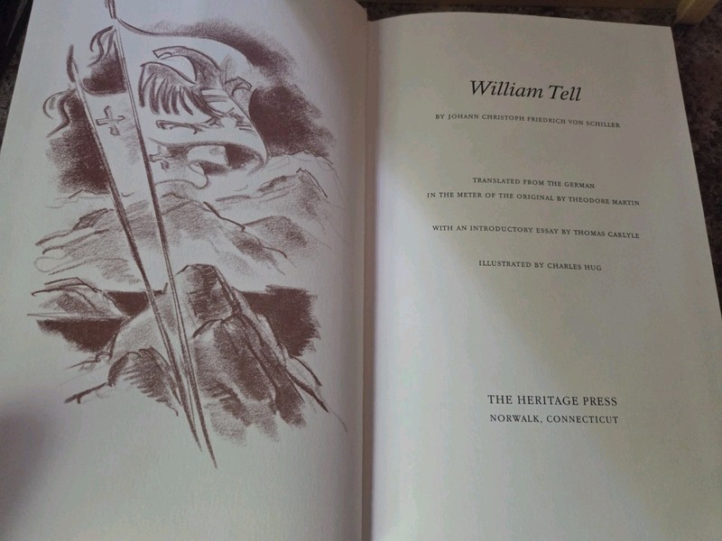 William Tell by Frederich Schiller Heritage press slipcase gallery