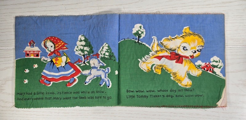 Vintage Peggy Cloth Books Lot 3 Baby's Mother Goose My Bedtime Book Kittens gallery
