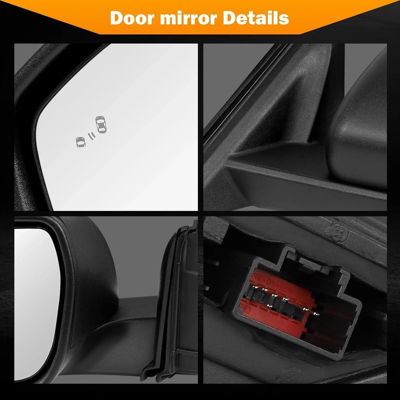 Left Driver Side Mirror Compatible with Ford Explorer 2020-2025, View Mirror wit gallery