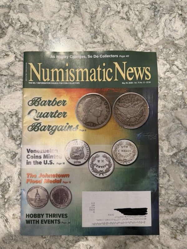 Numismatic News Magazine Vol 75 No 12 May 19 2026 Barber Quarter Bargains