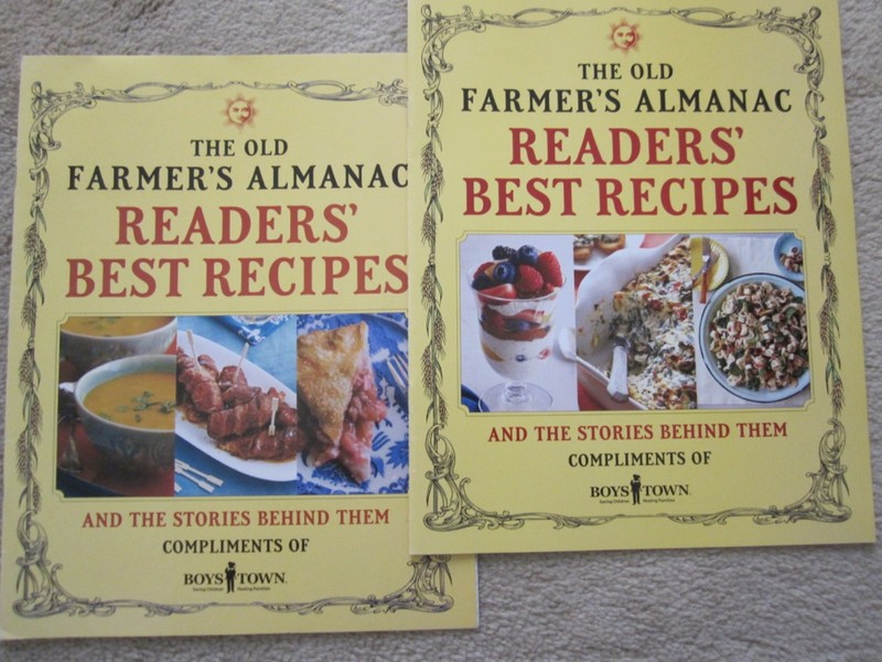 Old Farmer’s Almanac 2023 & 2025 Readers’ Best Recipes Booklets, Boys Town Press
