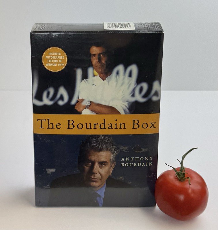 NEW The Bourdain Box Anthony 2 Book Set Medium Raw Kitchen Confidential Signed