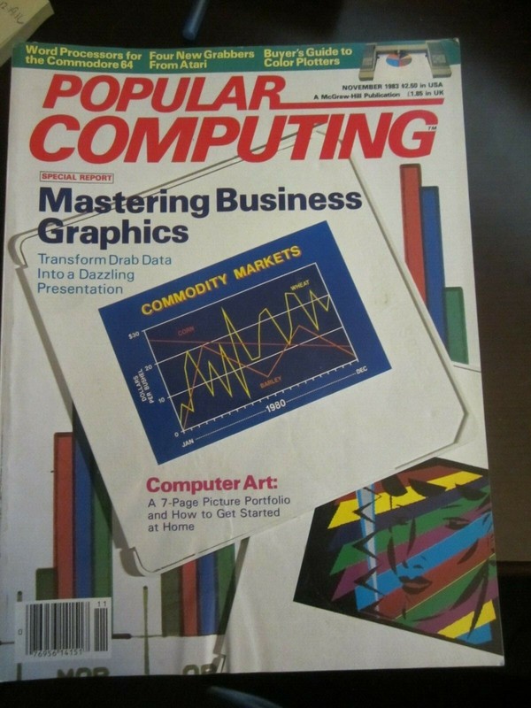 Popular Computing Magazine November 1983 Mastering Business Graphics Atari L49