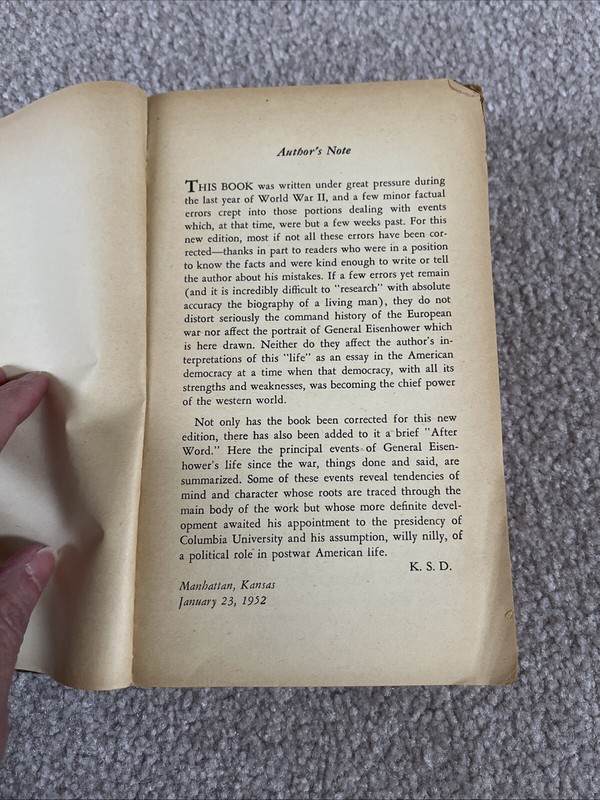 Eisenhower : Soldier of Democracy by Kenneth S. Davis Bantam Books 1952 PB gallery
