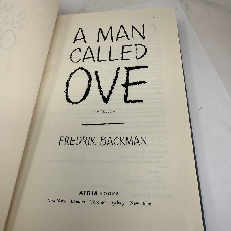 A Man Called Ove Fredrik Backman SIGNED Autographed Hardcover 2017 Atria Books gallery