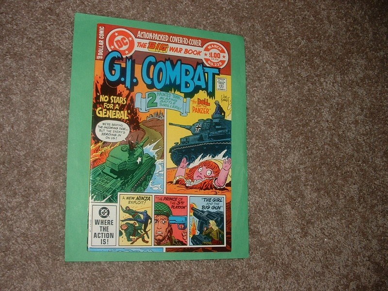 1982 DC G I Combat 239 Haunted Tank 52 Pages Kubert Ayers Sharp FN+ Fast Ship