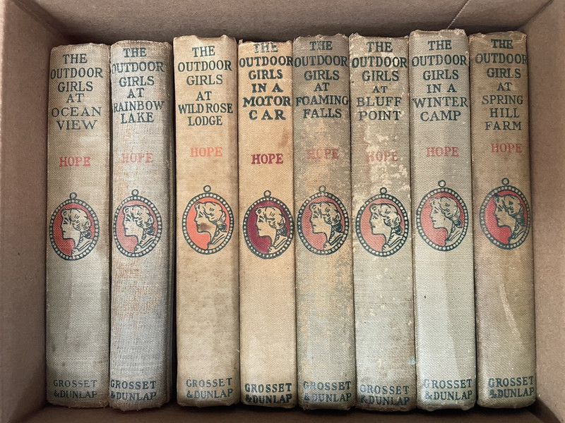 Lot of 8 The Outdoor Girls Laura Lee Hope Vintage Hardcover Antique