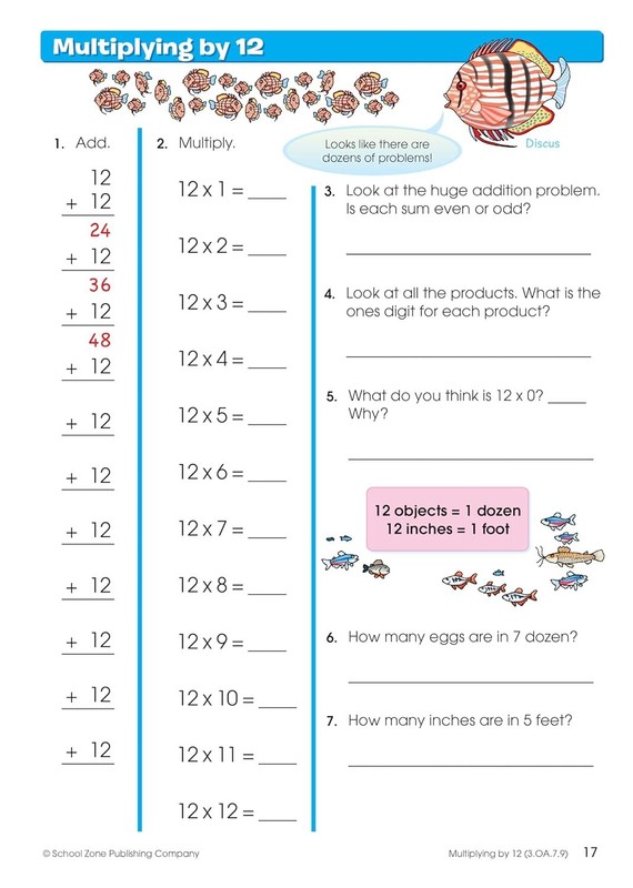 3rd 4th Grade Math Workbook Multiplication Practice Book for Kids Ages 8 to 10 gallery