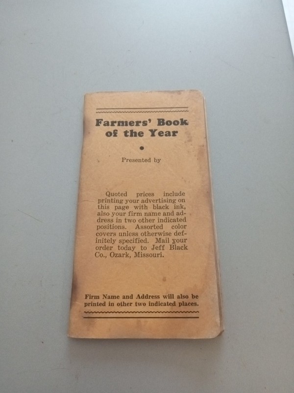Vintage 1947 Farmers Book Of The Year USA Great Condition Unique Very Rare Htf