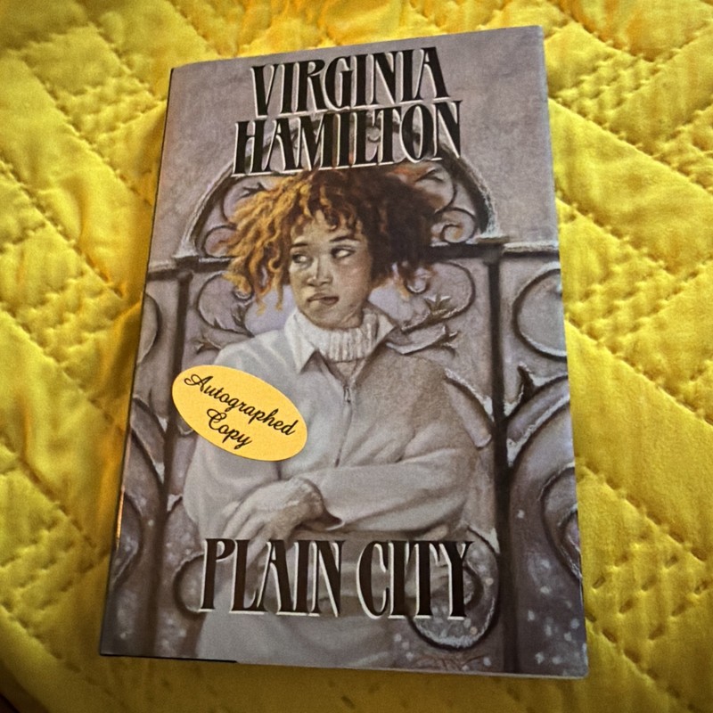 PLAIN CITY UNREAD SIGNED by Virginia Hamilton (1993,HCDJ, 1st PRINTING)