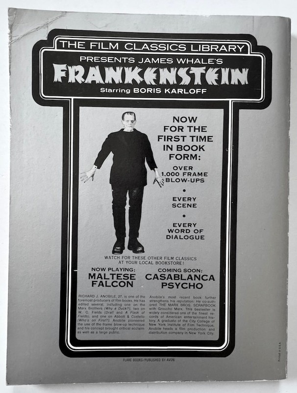 FRANKENSTEIN The Film Classics Library/ First Flare Printing 1975 SB gallery