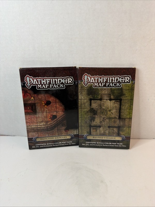 Pathfinder Map Pack Lot: Dungeon Dangers & Ruined Village