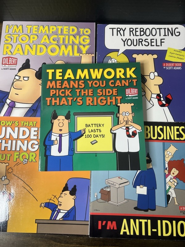 Dilbert Comic Book Lot Of 5 By Scott Adams Satirical Humor Collection VTG Office
