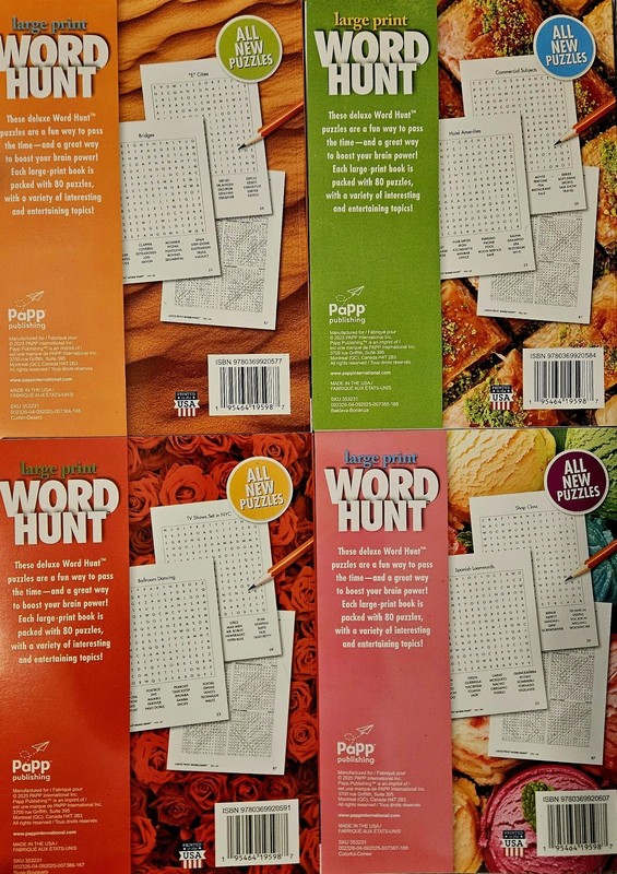 Large Print Word Hunt Vol. 165-168 Set of 4 BRAND NEW 2026 gallery