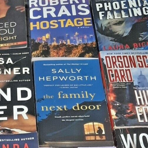 Thriller Fiction novels Bulk Lot of 6 Paperback Books from Random Authors gallery